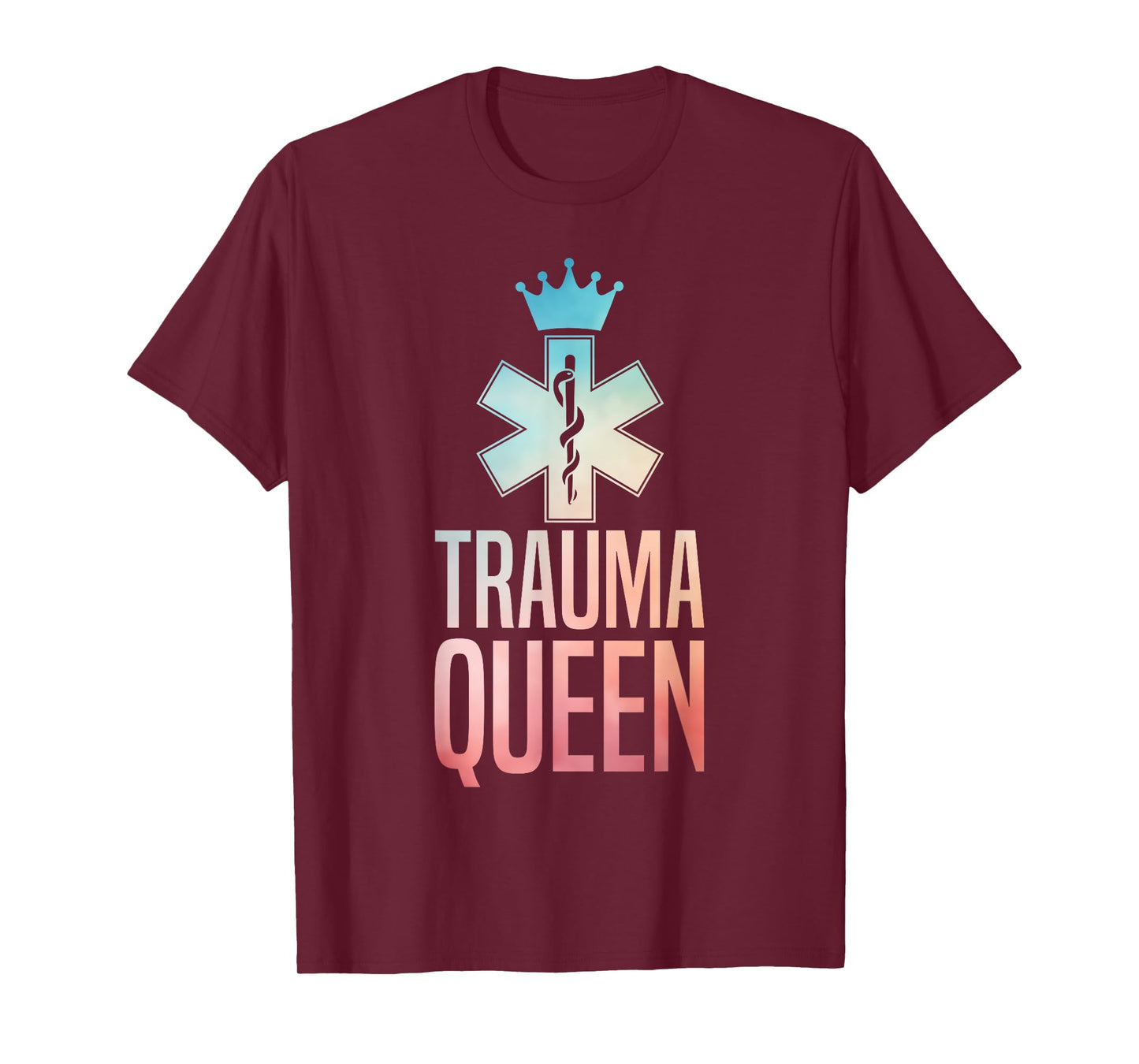 Funny Trauma Queen Art For Women Girls Youth Paramedic EMT T-Shirt