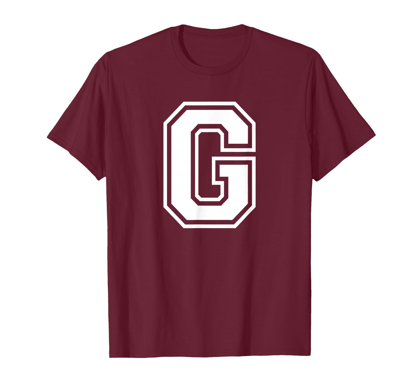 Letter G Name Initial Varsity Alphabet Monogram T-Shirt