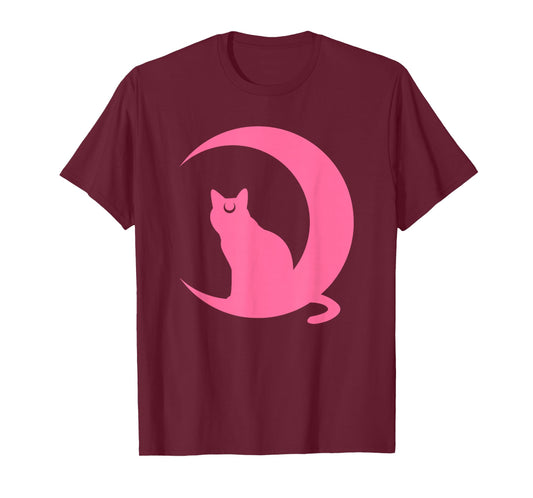 Crescent Moon Planet Sailor Astronomy Mom Anime Cat Lover T-Shirt