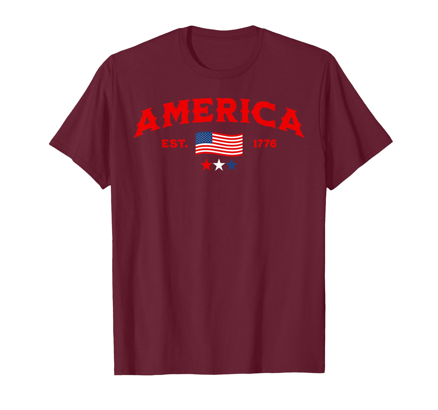 American Flag USA United States of America Est 1776 Tee T-Shirt