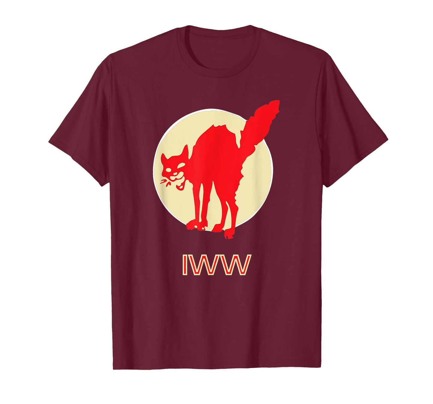 IWW Wobblies screeching cat logo. Industrial workers unions Men Women T-Shirt