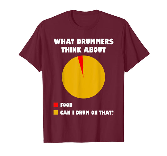 What Drummers Think About Food Can I Drum On That? T-Shirt