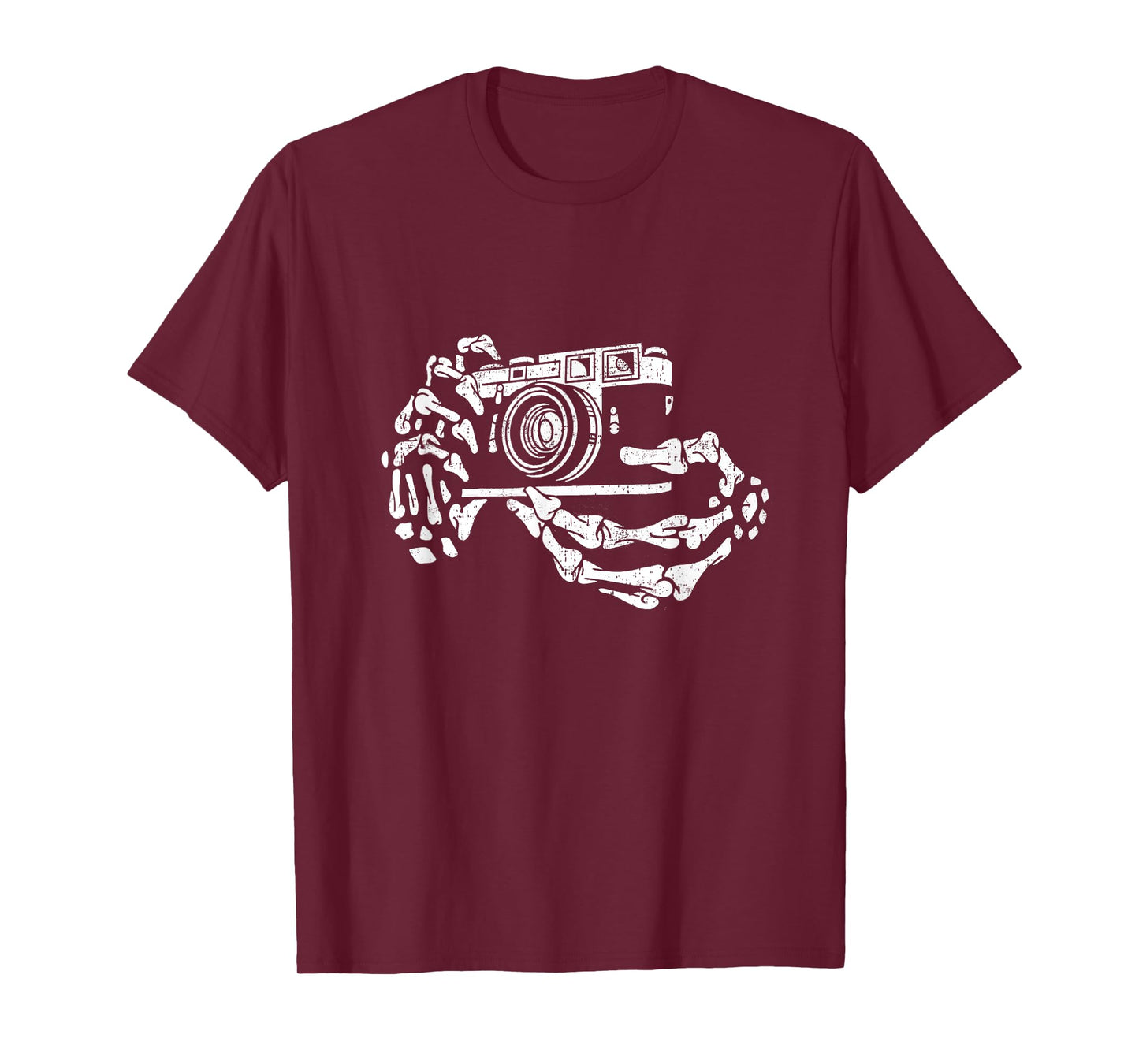 Skeleton Photographer Hand Funny Costume Halloween T-Shirt