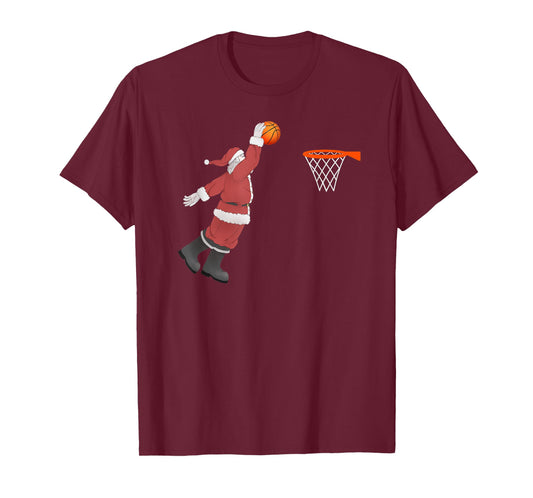 Dunking Santa Basketball Shirt for Christmas - Dunk! T-Shirt