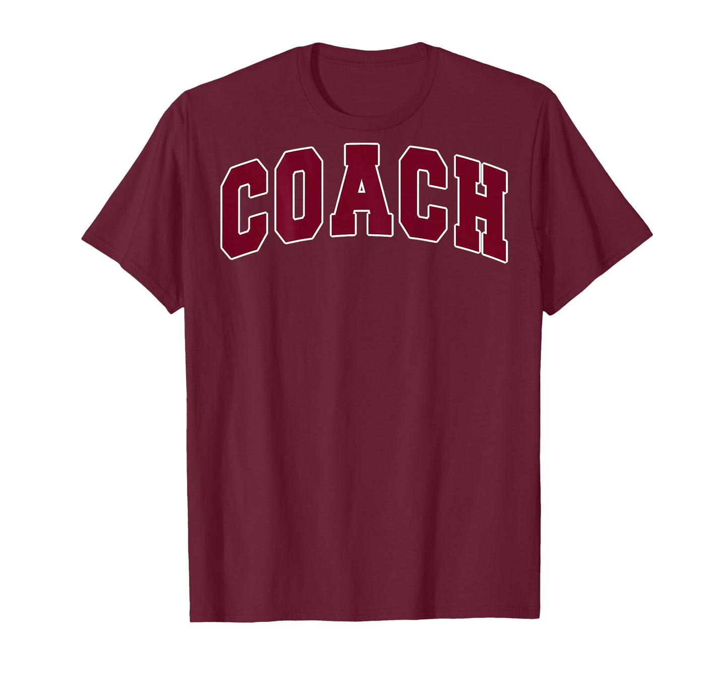 Coach Sports Trainer Vintage Varsity Team Red on The Back T-Shirt