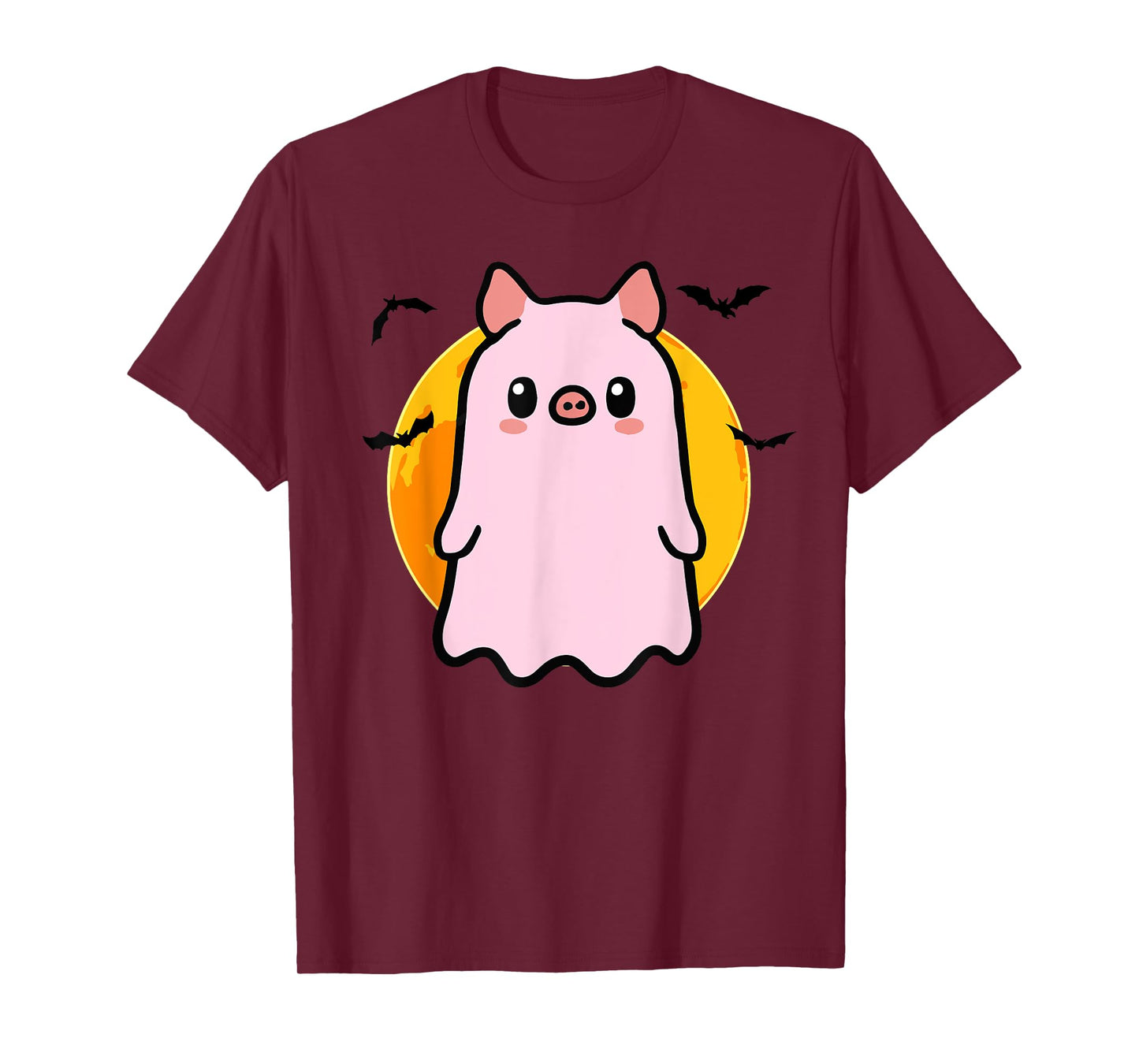 Cute Pig Ghost Kawaii Halloween T-Shirt
