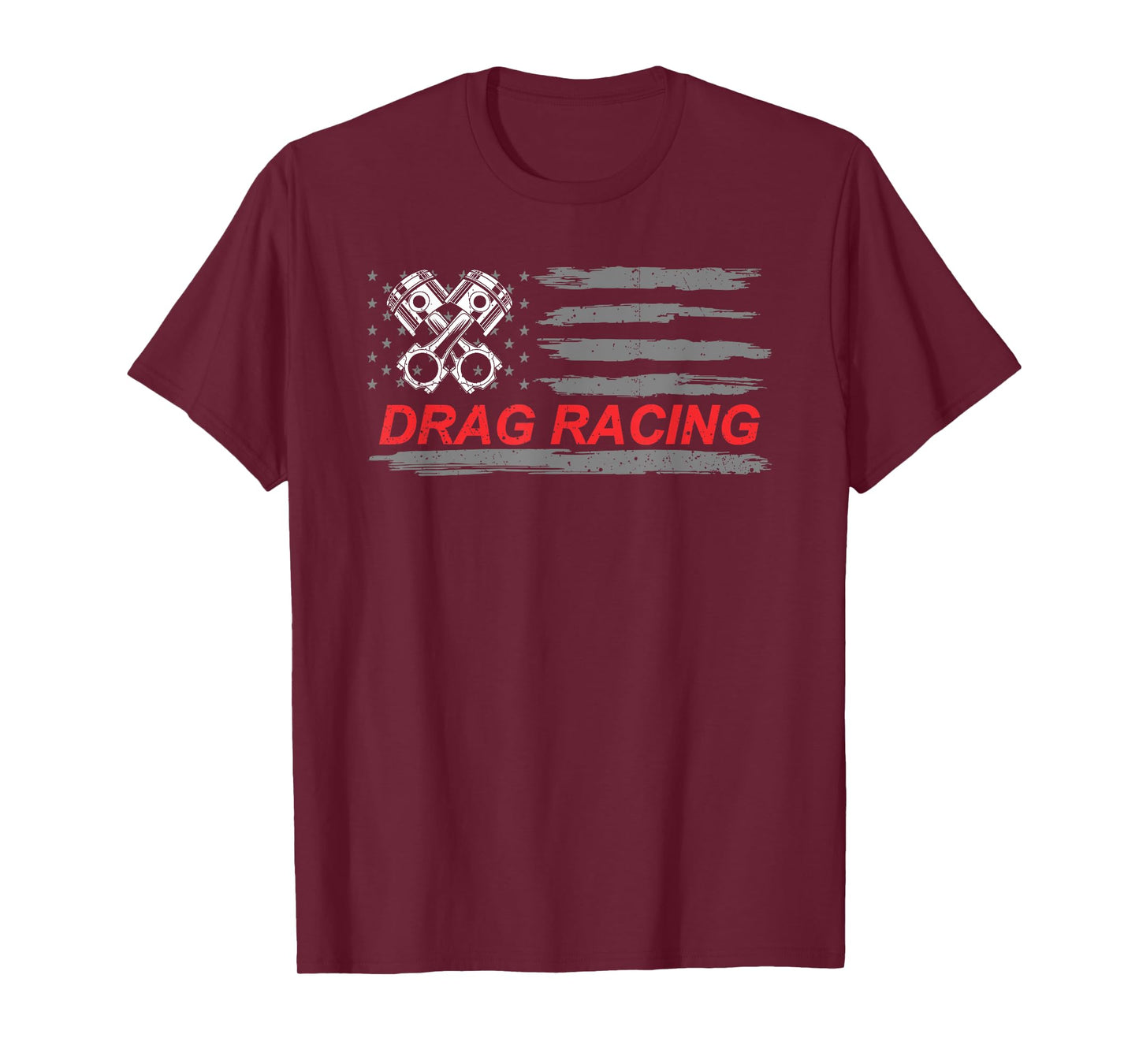 American Flag Drag Racing Car Lover Gift Idea MM T-Shirt for Women Girls Kids Men