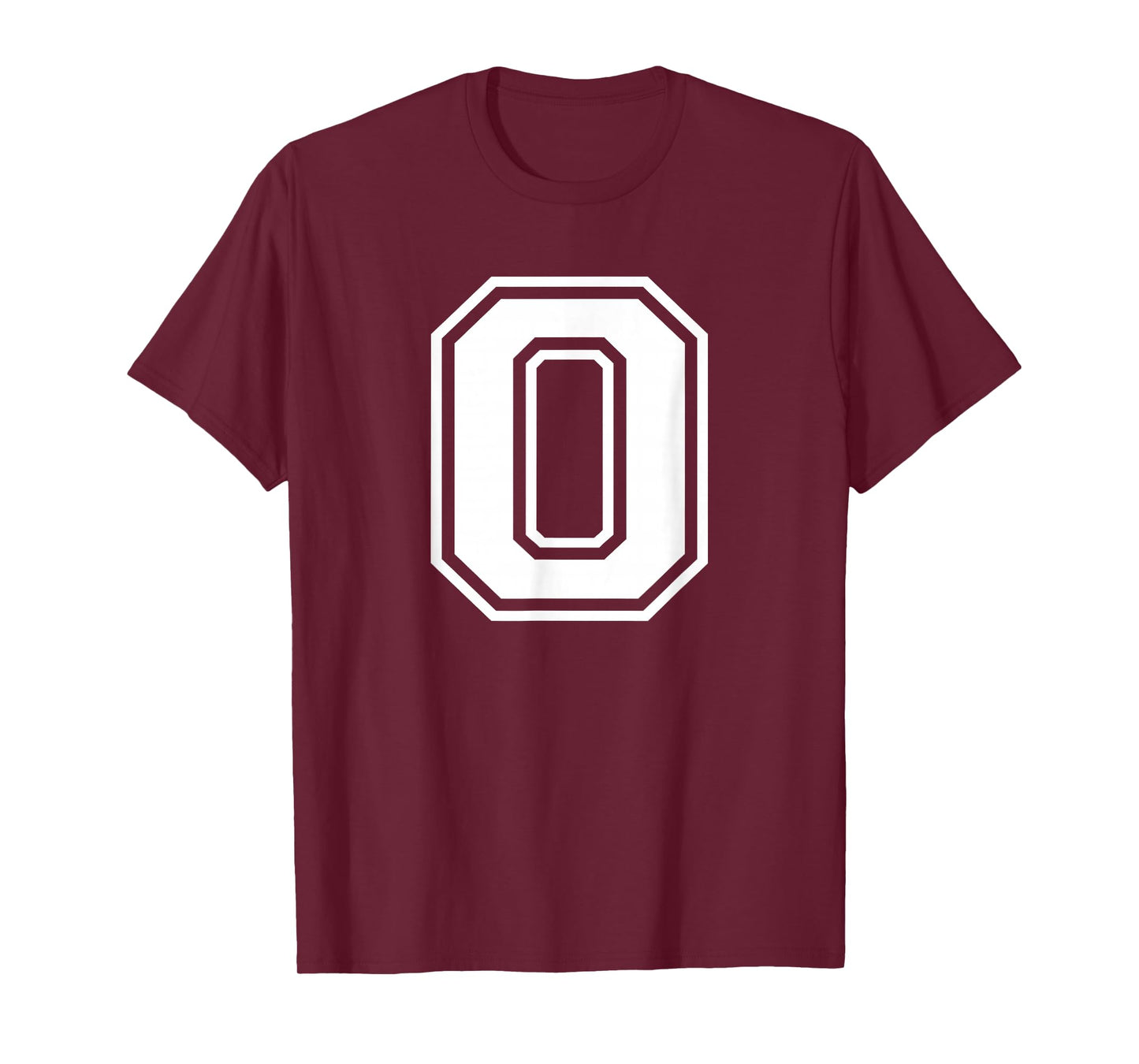 Letter O Name Initial Varsity Alphabet Monogram T-Shirt
