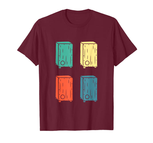 Cajon Box Drum Instrument Peruvian Cajon Percussion T-Shirt