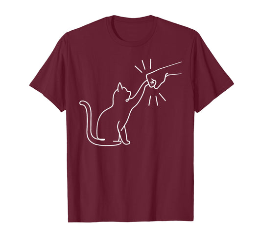 Cute Pet Paw I Love My Cat Best Friend Fist Bump Paw Cat T-Shirt