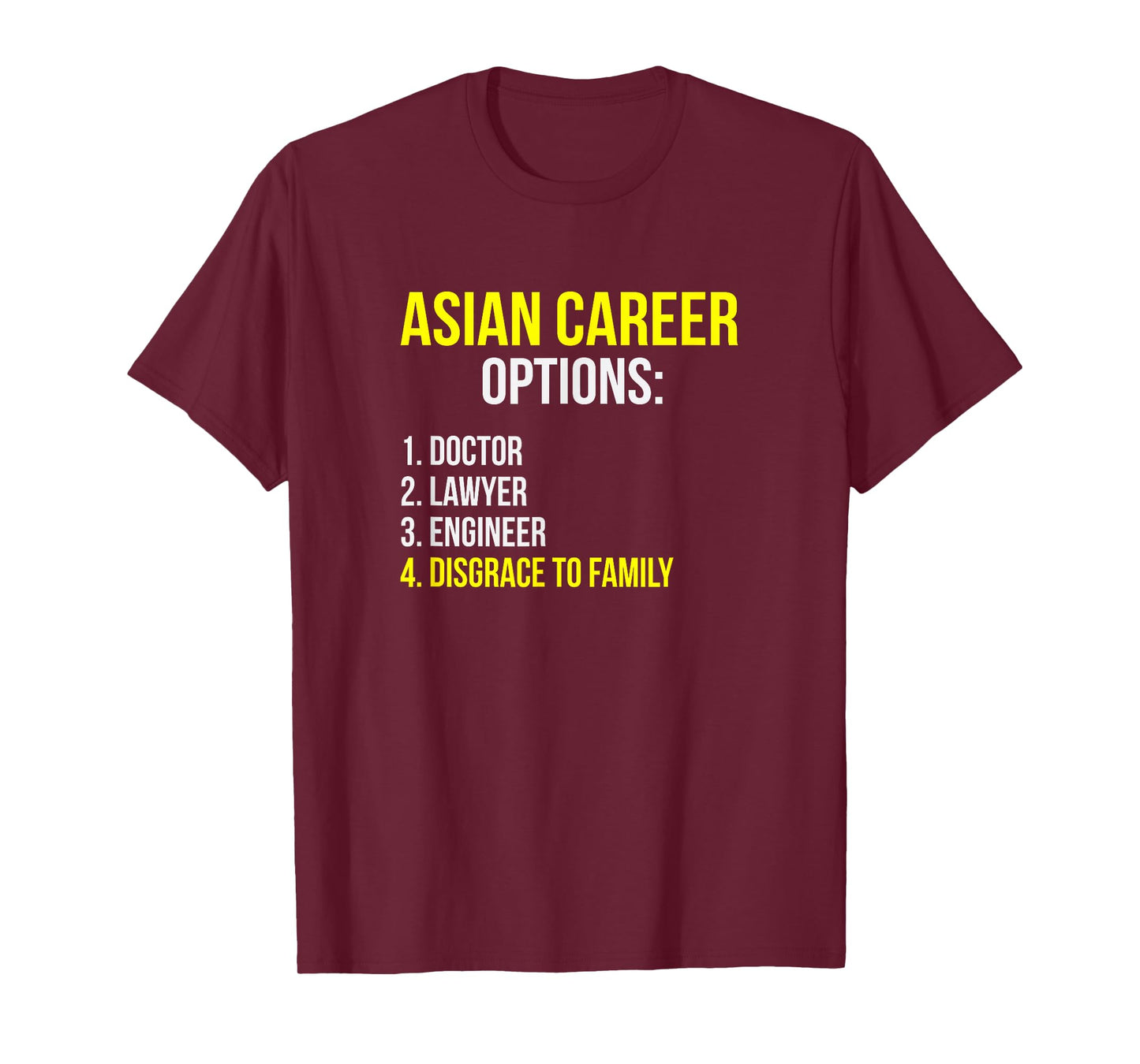 Asian Career Options Student Funny Tiger Parenting T-Shirt T-Shirt