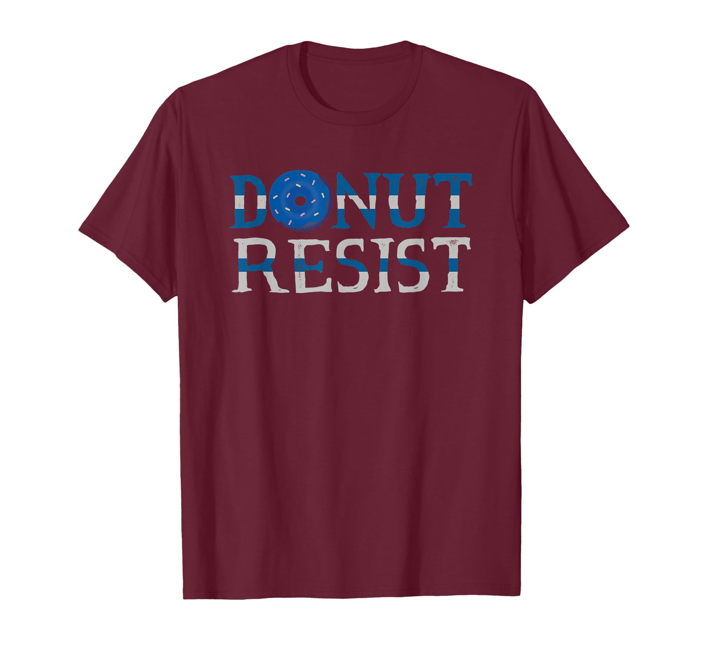 Thin Blue Line Police Officer Donut Resist T-Shirt