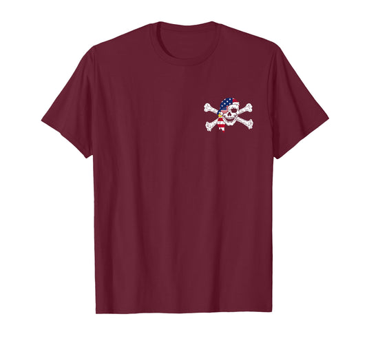 Patriotic American Pirate Men Women Funny USA Flag T-Shirt