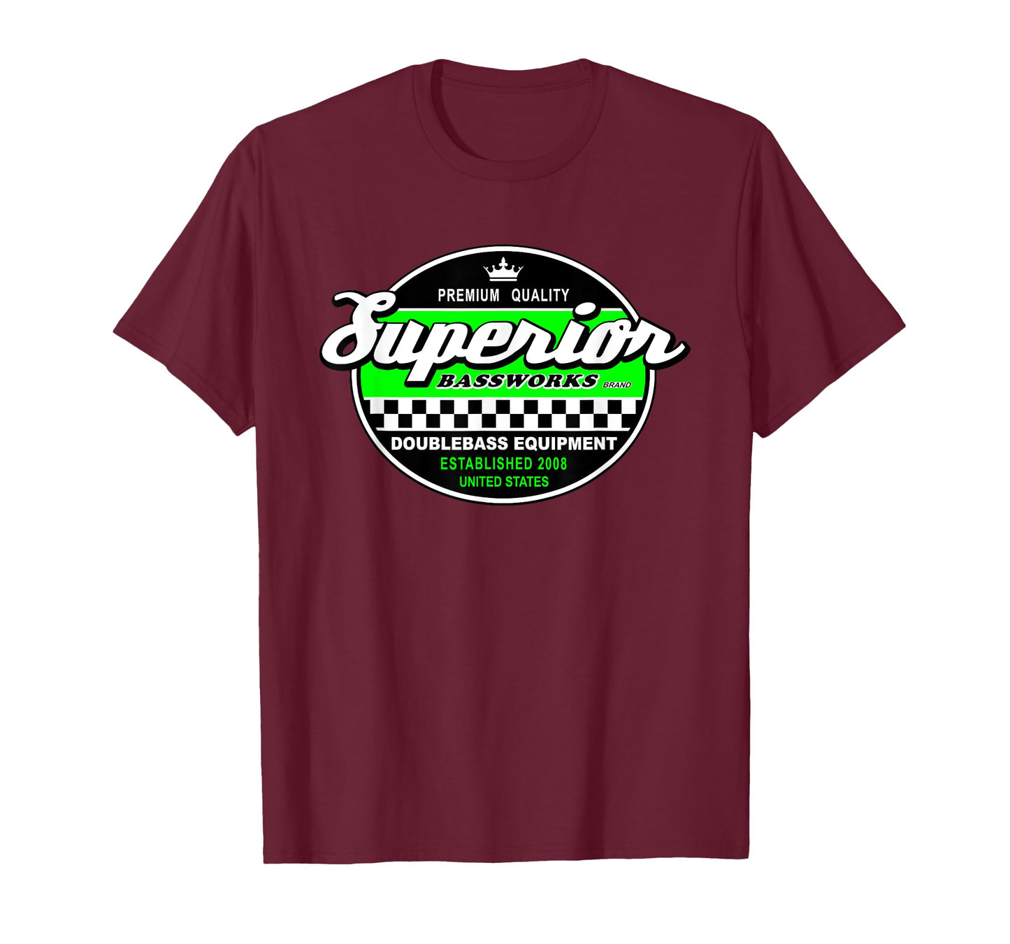 Superior Bassworks Green Logo - Upright Double Bass T-Shirt
