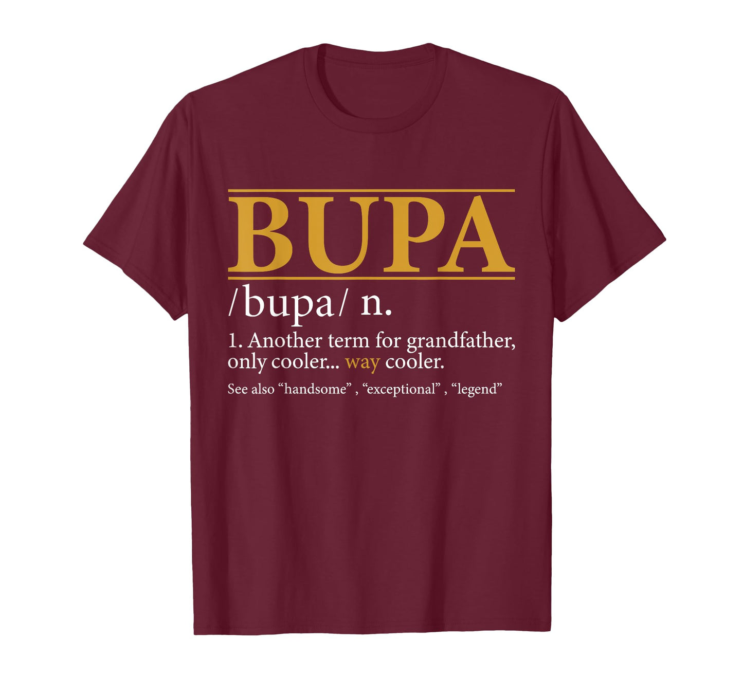 Funny BUPA definition Fathers day gift Grandpa gift T-Shirt