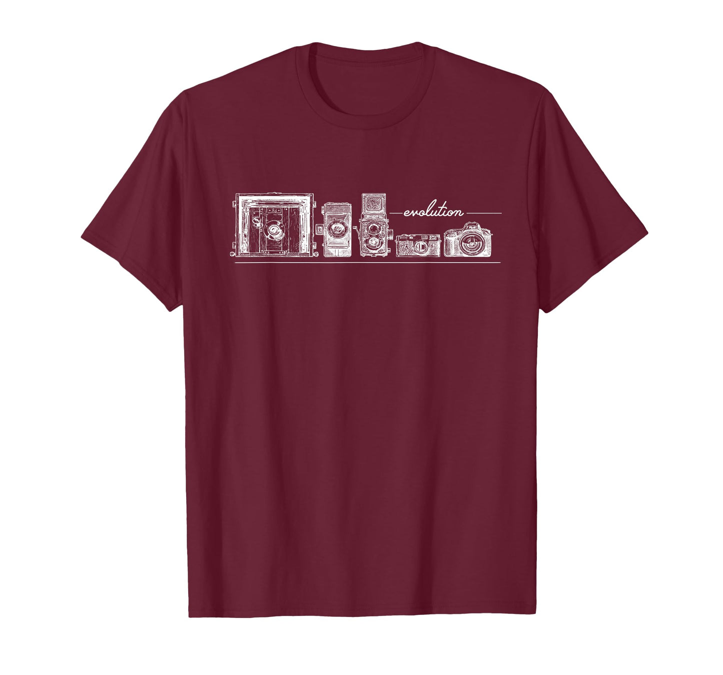 Funny Photography Shirt, Camera Evolution T Shirt Men Women T-Shirt