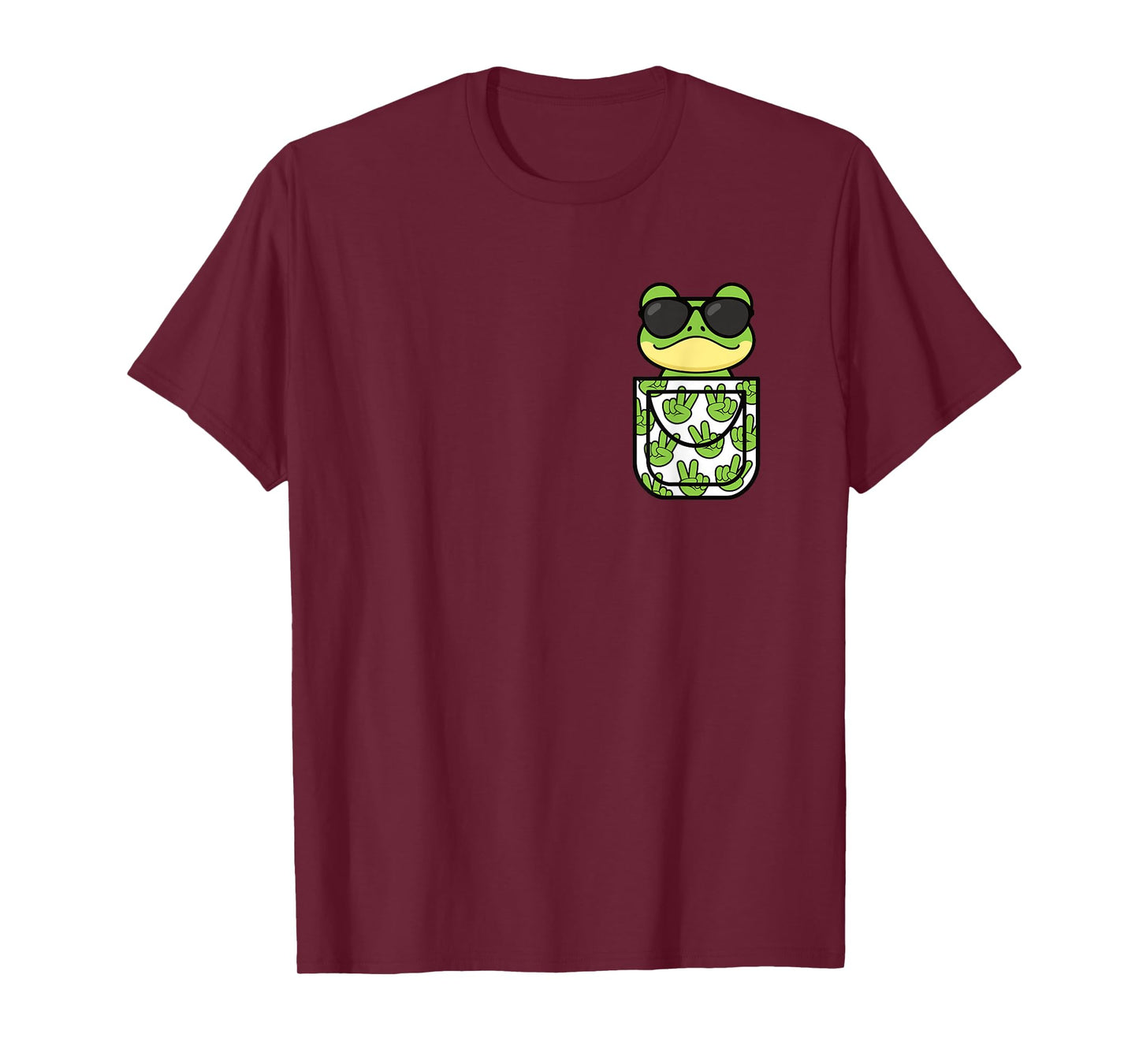 Funny Frog Pocket Frog Lover Men Women Boys Girls Kids T-Shirt