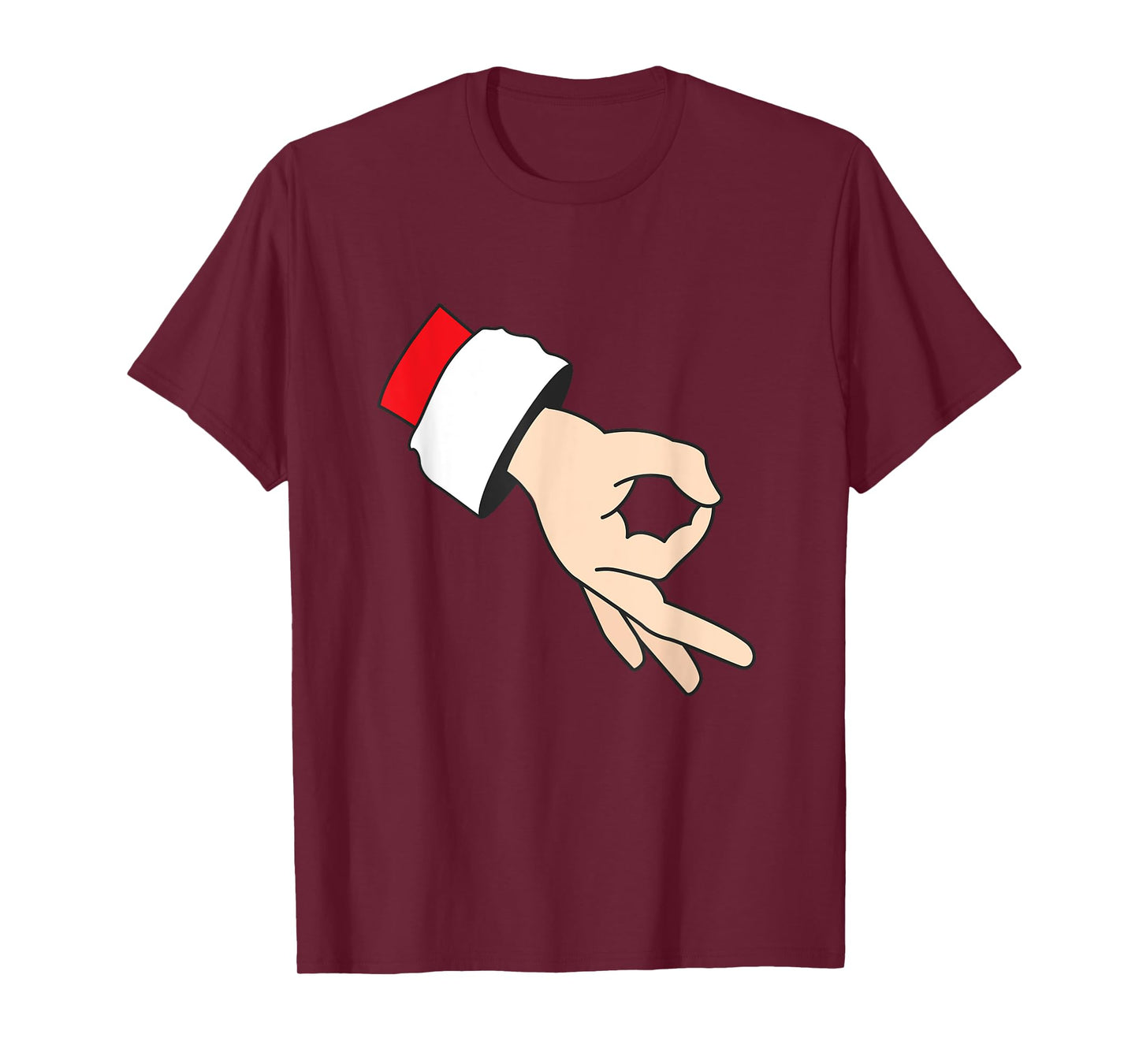 Circle Game Gotcha Inappropriate Christmas Santa Ok Hand T-Shirt