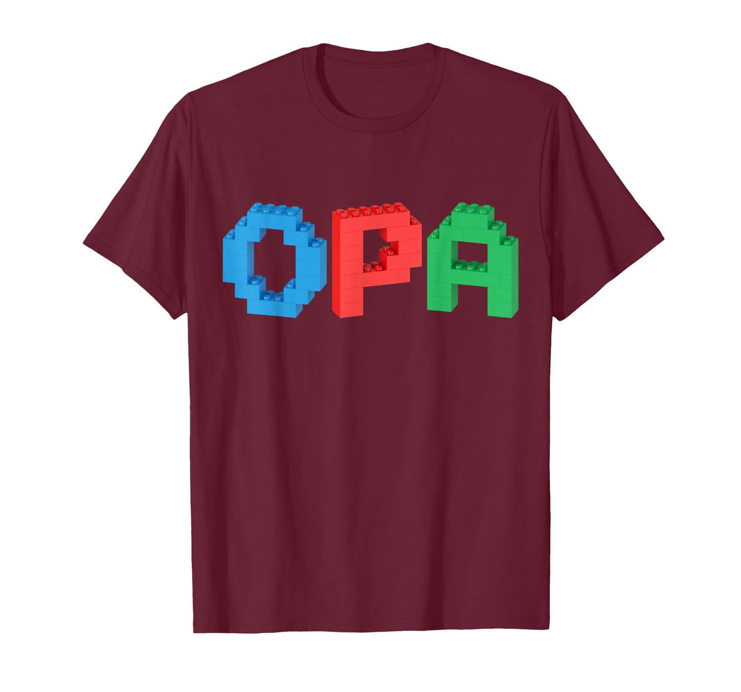 Opa Master Builder Building Bricks Blocks Family T-Shirt