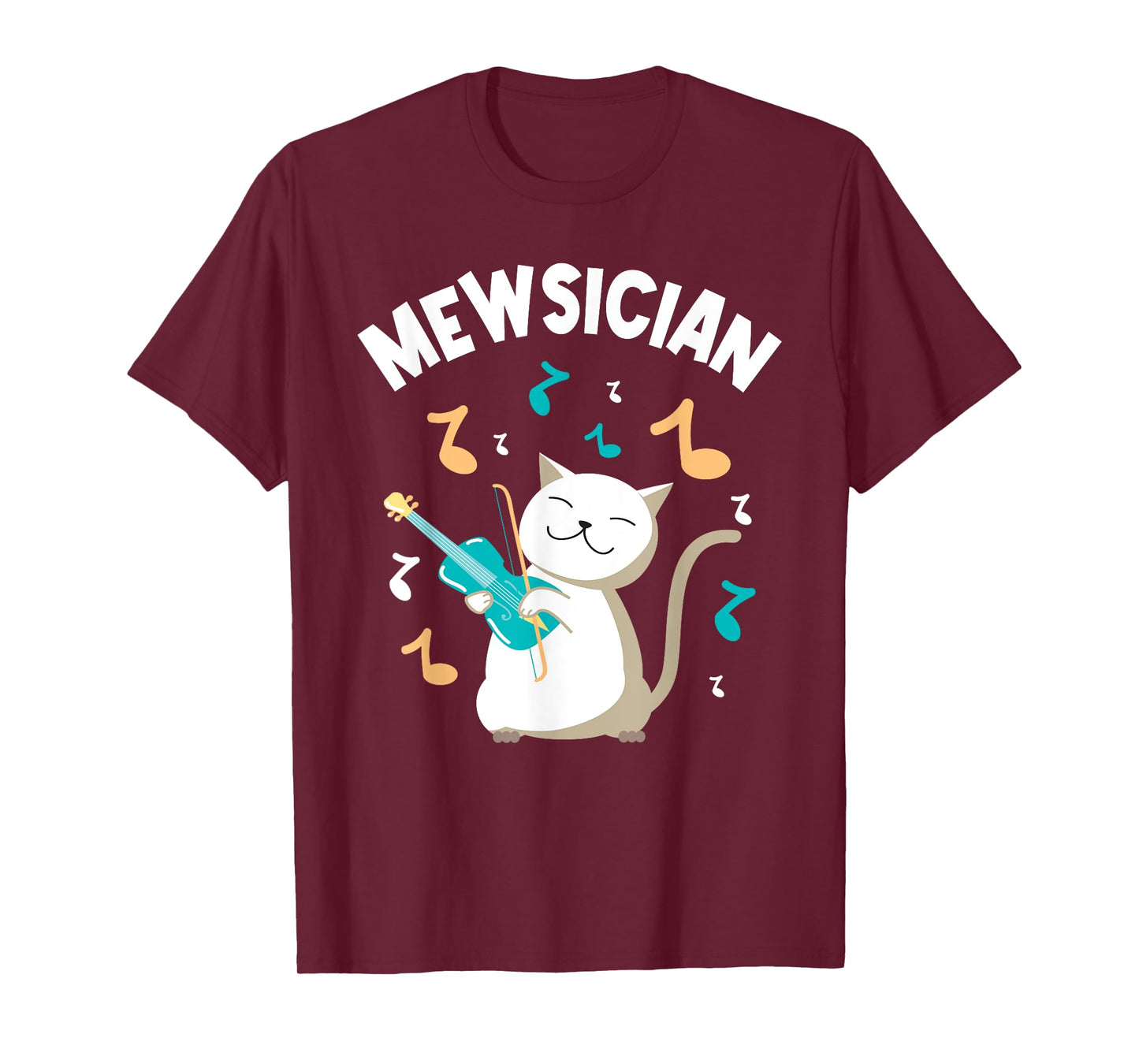 Mewsician - Violin Player Cat Violinist Musician Men Women Girls Kids T-Shirt