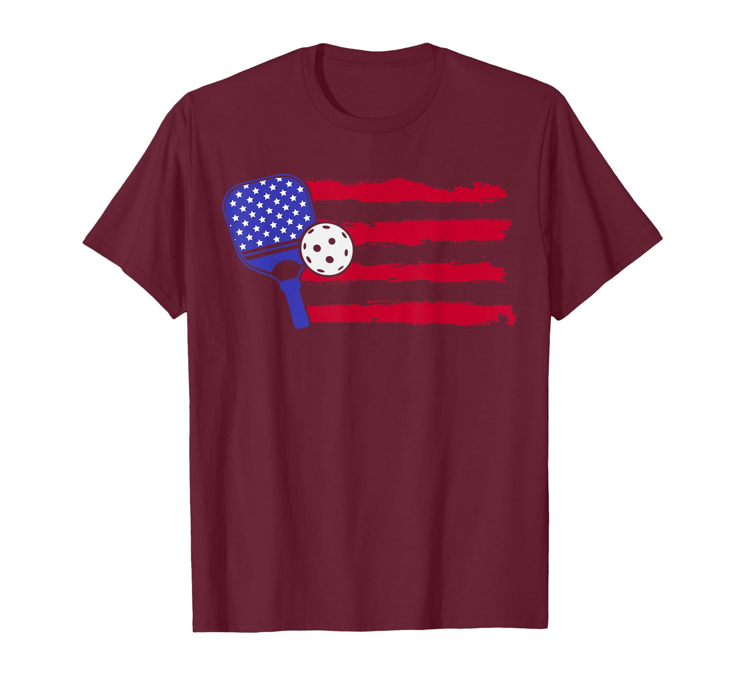 Pickleball US Flag American Patriotic Pickleball 4th Of July Women Kids Men T-Shirt