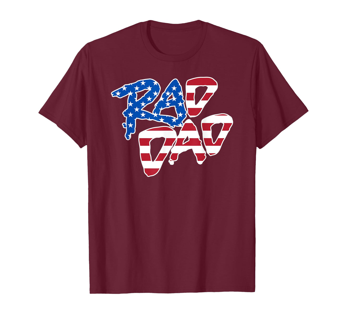 RAD DAD - Retro 4th of July USA Flag T-Shirt for Women Men