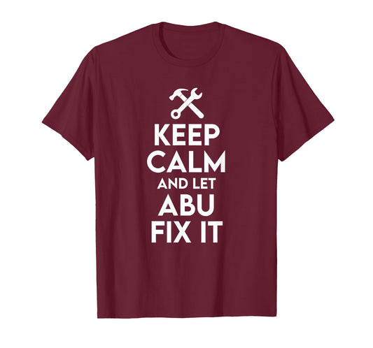 Abu Handyman Birthday Name Personalized Abu Mechanic T-Shirt