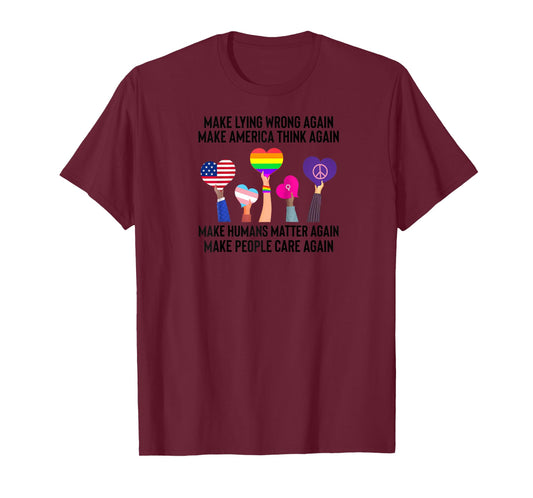 Make Lying Wrong Again Human’s Rights Women Speak Raglan Baseball Tee
