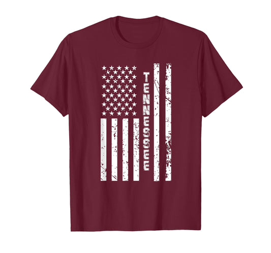 Tennessee United States Patriotic American Flag T-Shirt