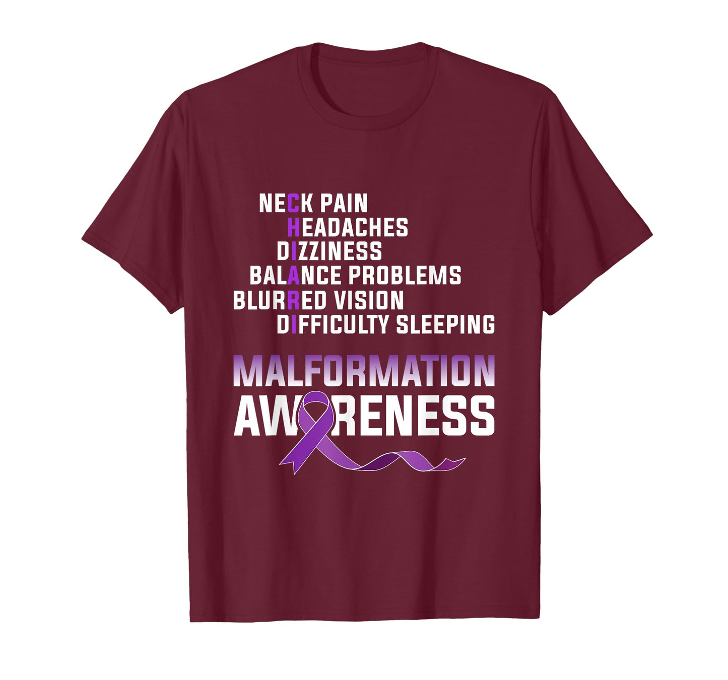Arnold Chiari Malformation Warrior Med Survivor Awareness T-Shirt