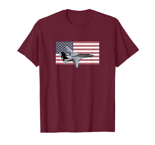 F-14 Tomcat US American Flag Tshirt T-Shirt