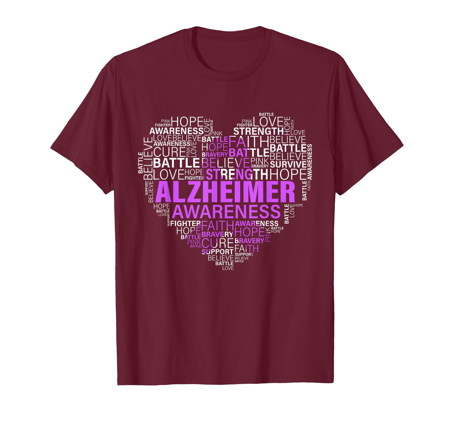 alzheimer awareness words support proud alzheimer warrior T-Shirt