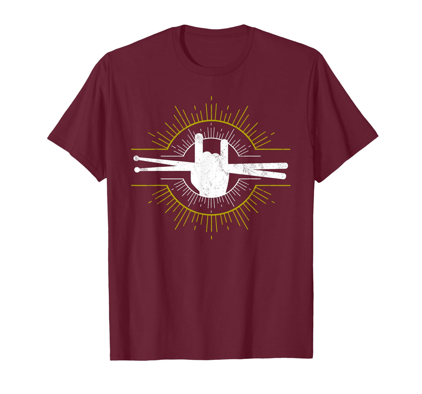 Drummer T-Shirt - Drum Sticks Rock & Roll Music Shirt Gift T-Shirt