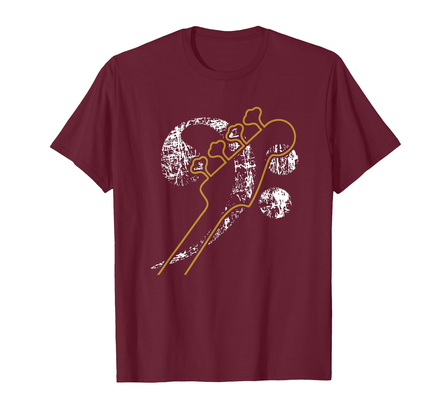 Bass Guitar Neck and Bass Clef for Bass and Band T-Shirt