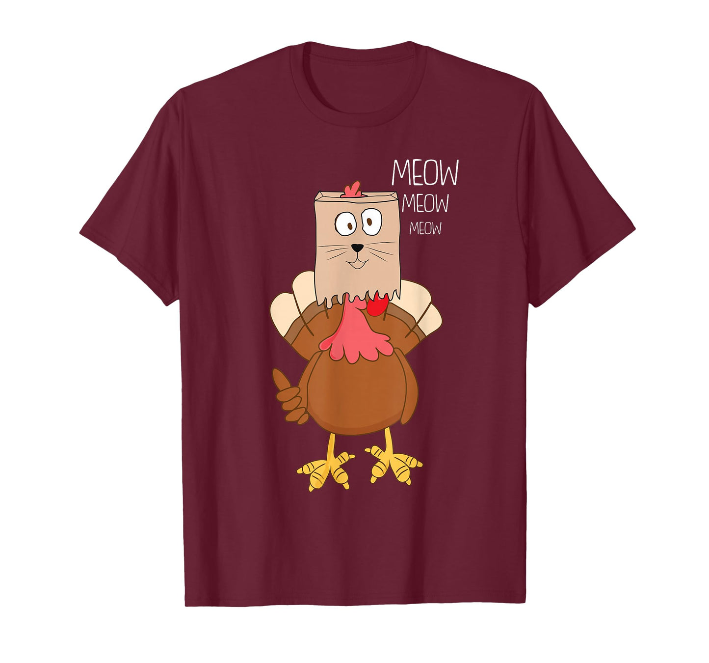 Meow Meow Funny Turkey Thanksgiving T-Shirt
