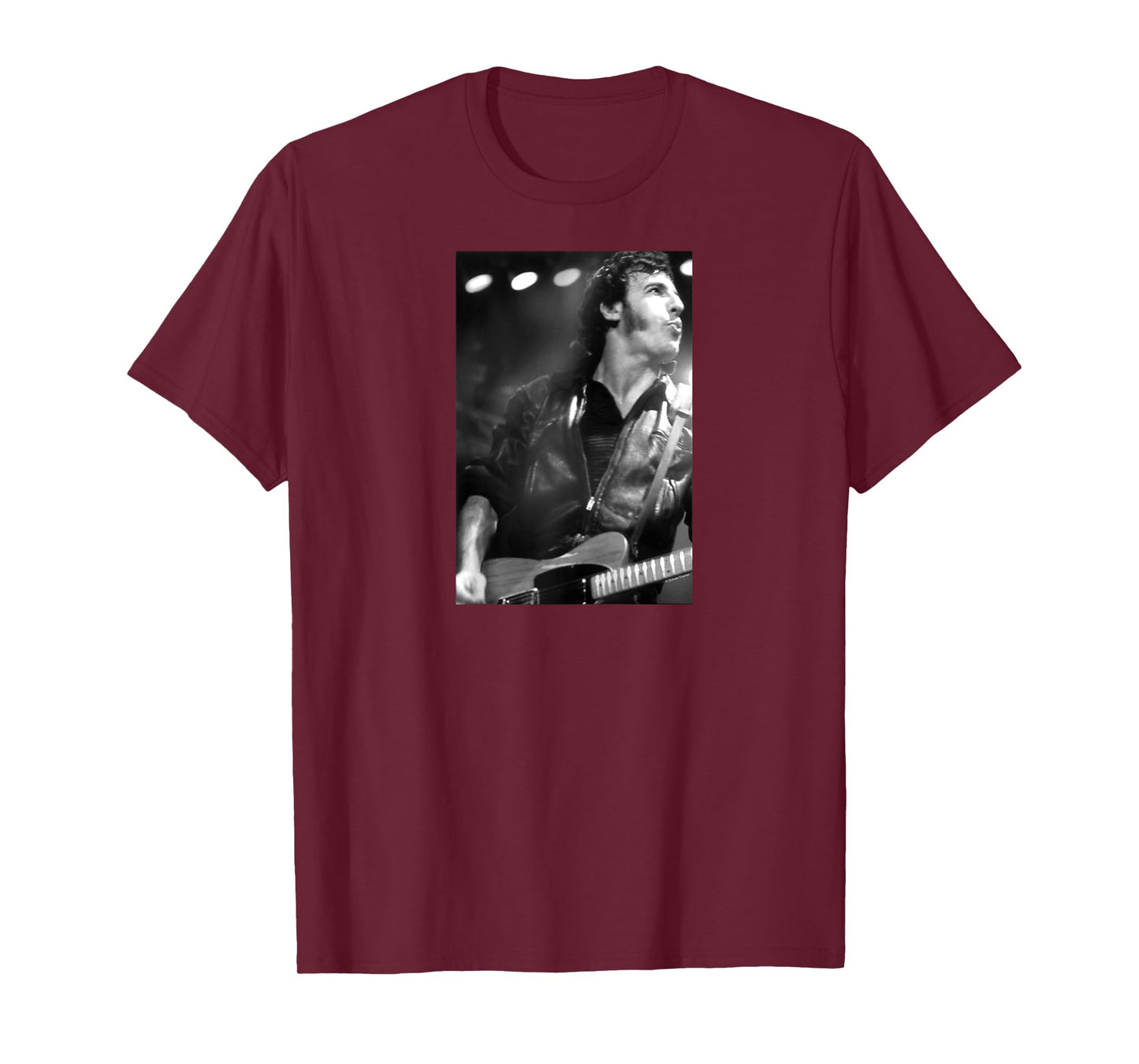 Bruce Springsteen Live On Stage By Simon Fowler Raglan Baseball Tee