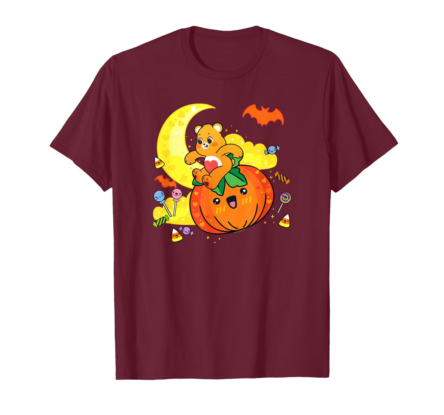 Care Bears Halloween Tenderheart Bear Pumpkin Ride Chibi T-Shirt