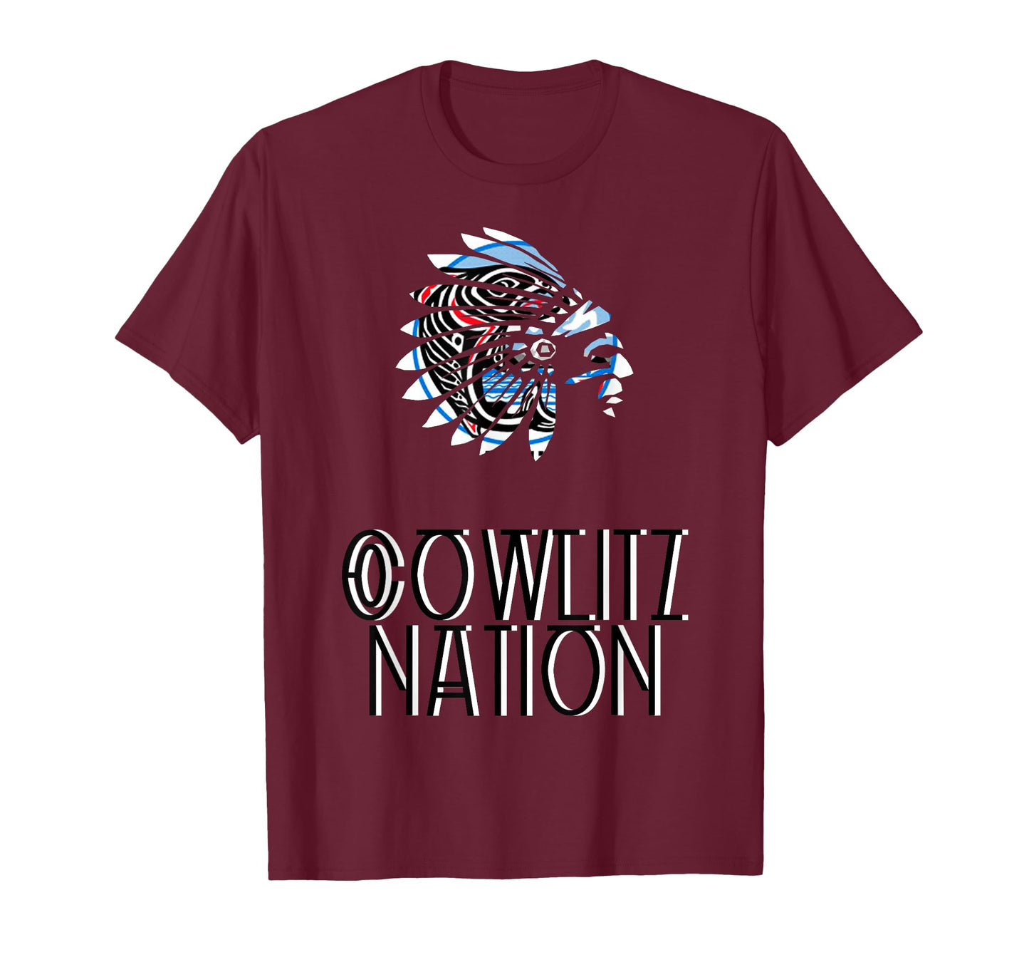 COWLITZ TRIBAL NATION FLAG | NATIVE AMERICAN | HEADDRESS | T-Shirt