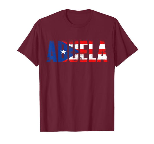 Abuela Puerto Rico Flag Pride Mothers Day Puerto Rican Women T-Shirt Small