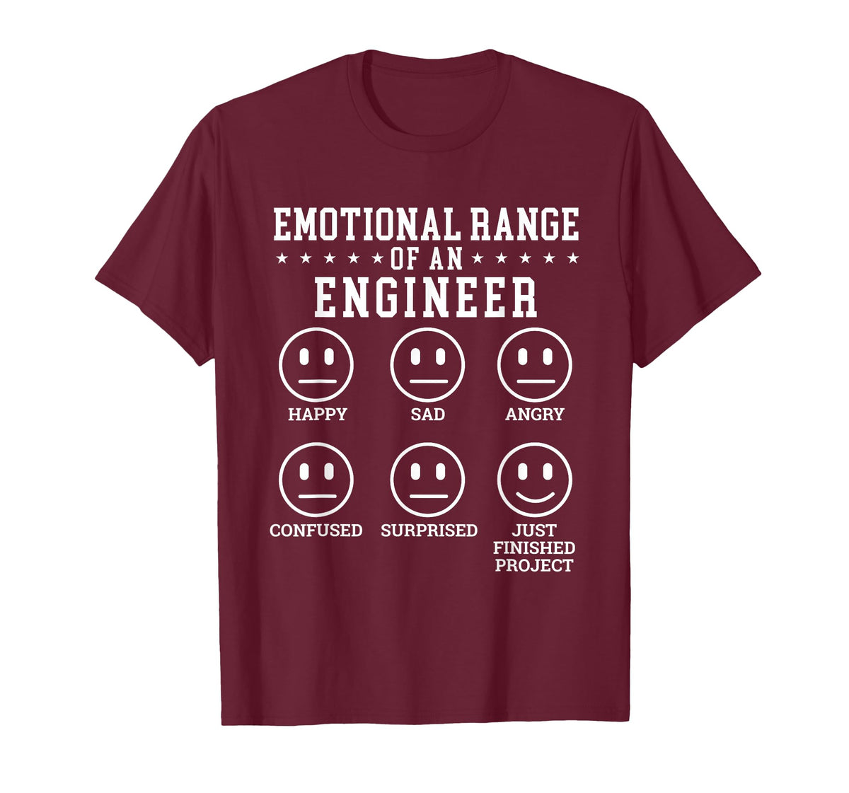 Emotional Range of an Engineer - Mechanical Engineer Science T-Shirt