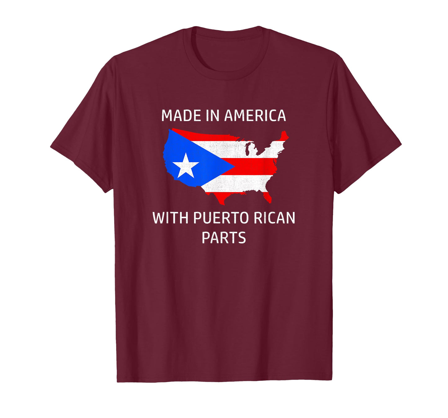 Made in America with Puerto Rican Parts - Puerto Rico USA T-Shirt