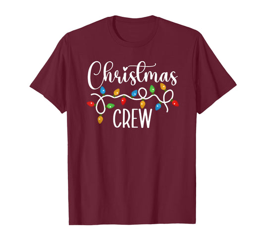 Christmas Crew Xmas Lights Family Matching Pajamas Holiday T-Shirt
