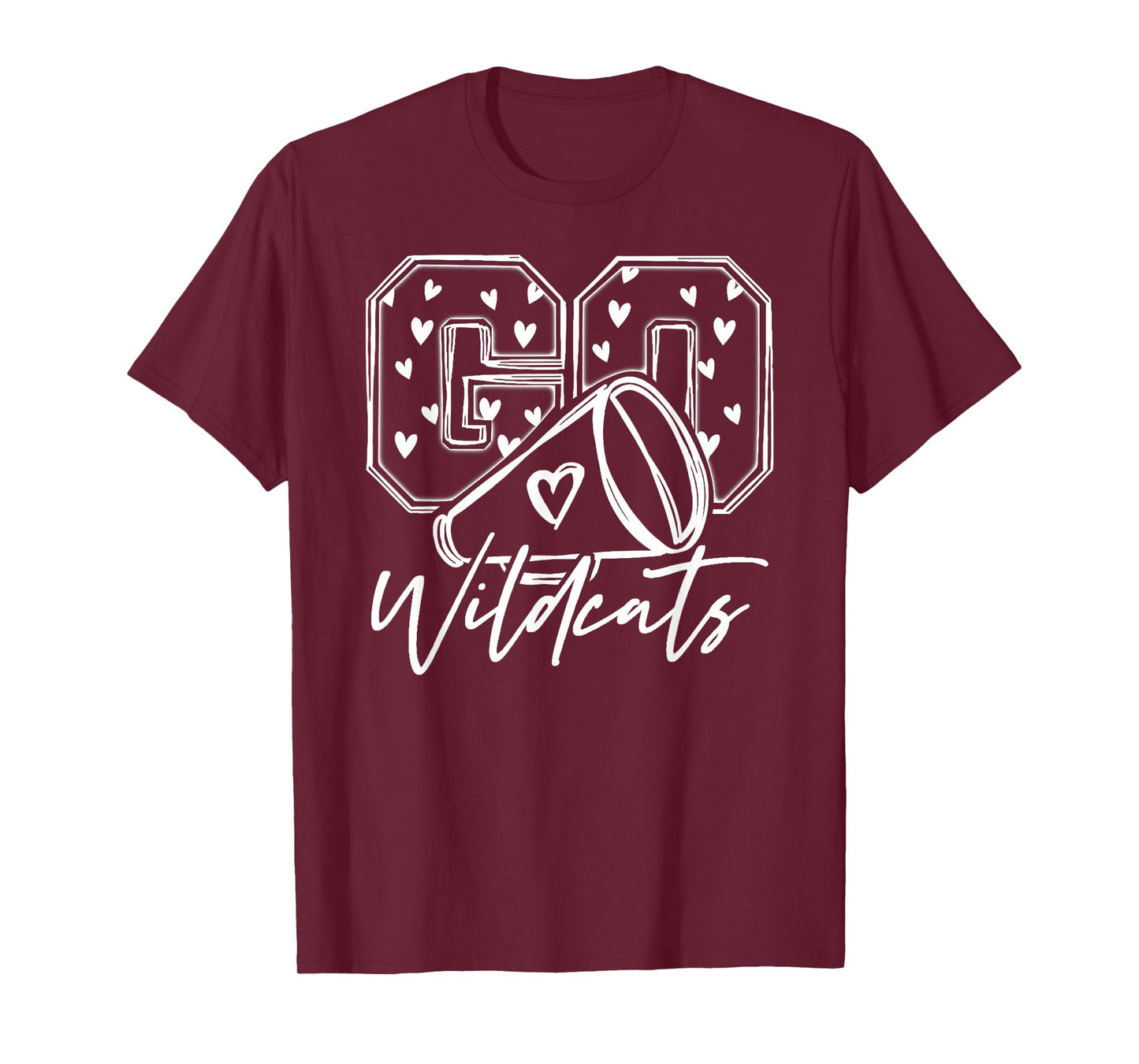 Go Cheer Wildcats High School Spirit Fan Team Back to School T-Shirt