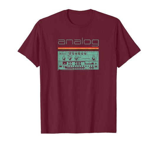 Analog Vintage Synthesizer T-Shirt - Acid Nerd Synth 80s T-Shirt