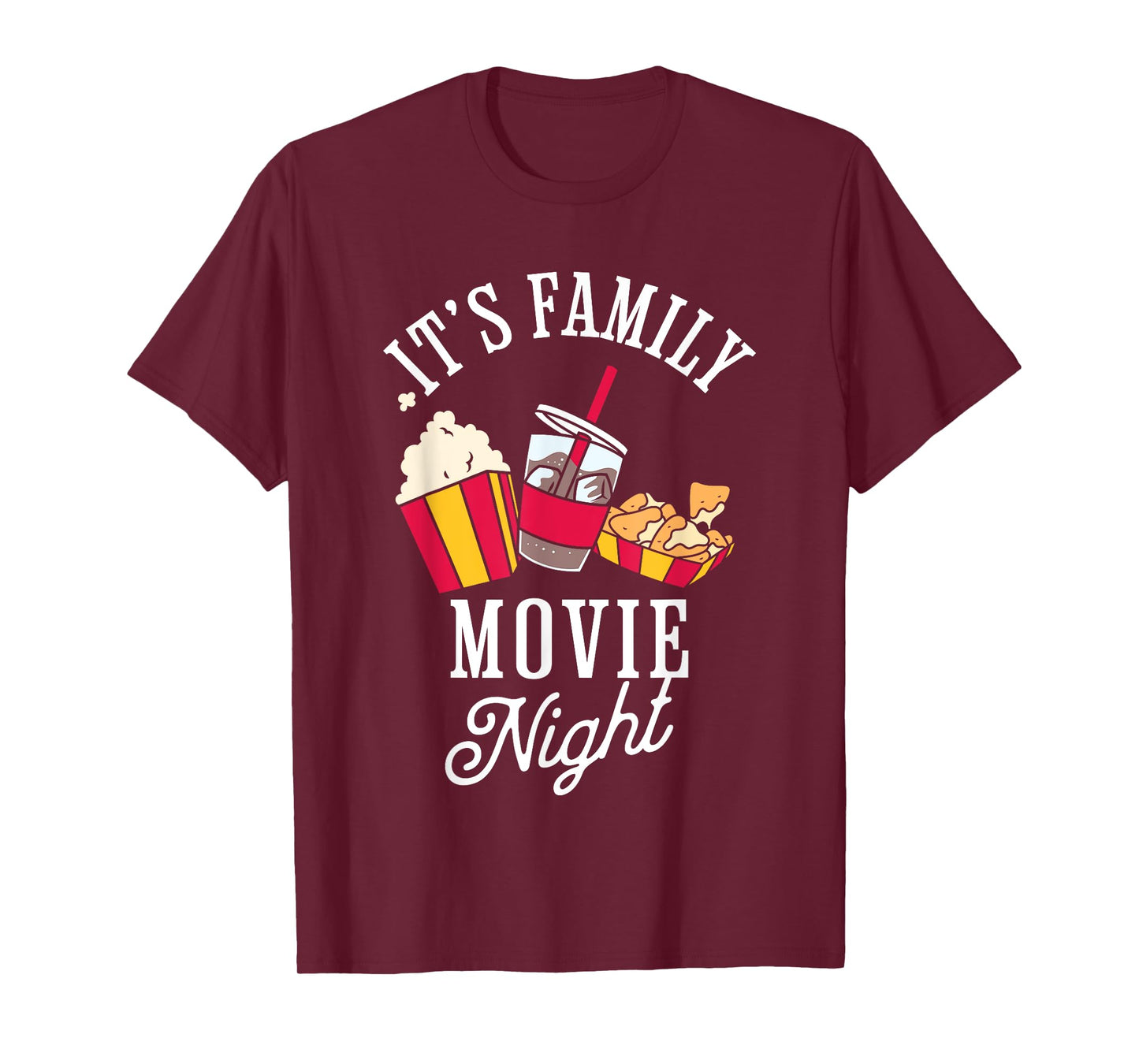Family Movie Night Cinema Popcorn Film Movie Lover T-Shirt