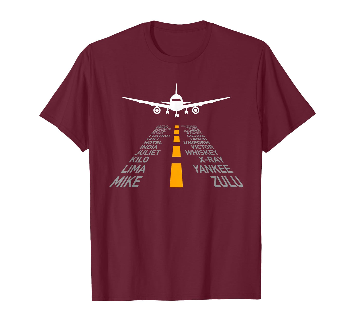 Airplane Pilot Gifts Airport Runway Phonetic Alphabet Plane T-Shirt