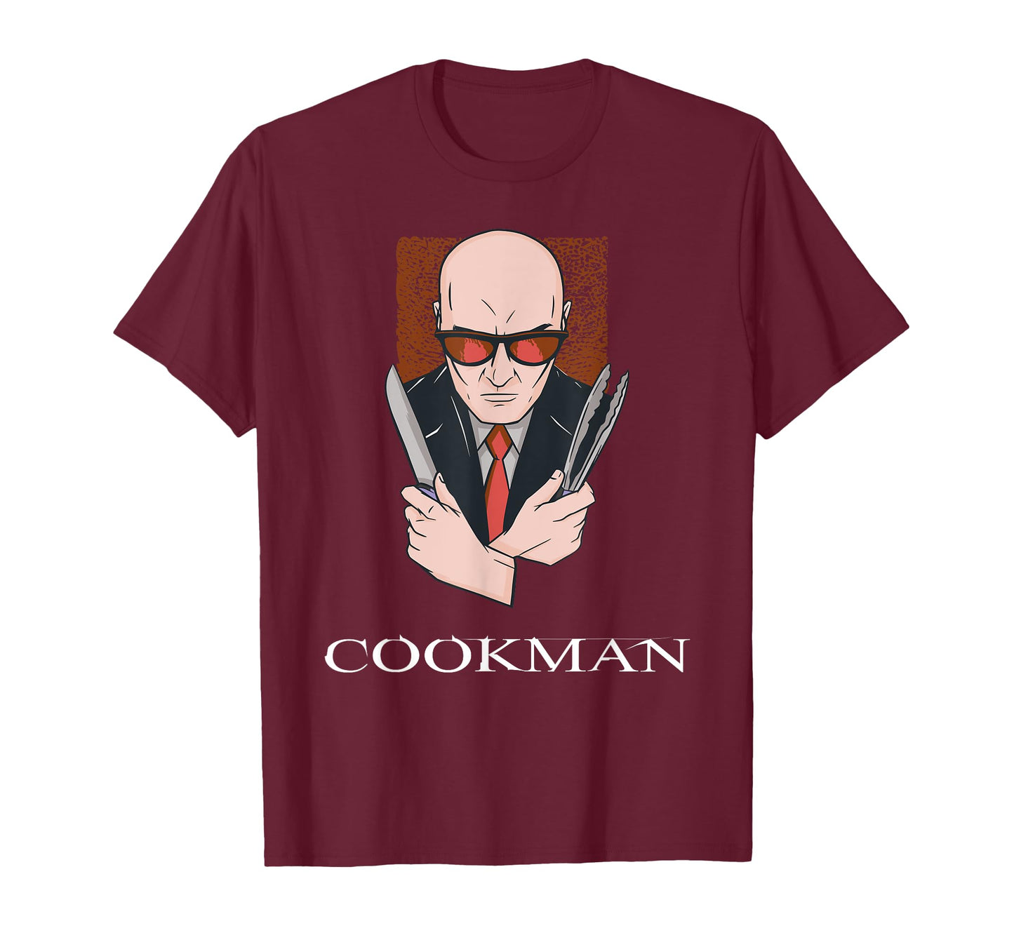 Cookman Cooking BBQ Hitman Parody Video Game Gamer T-Shirt