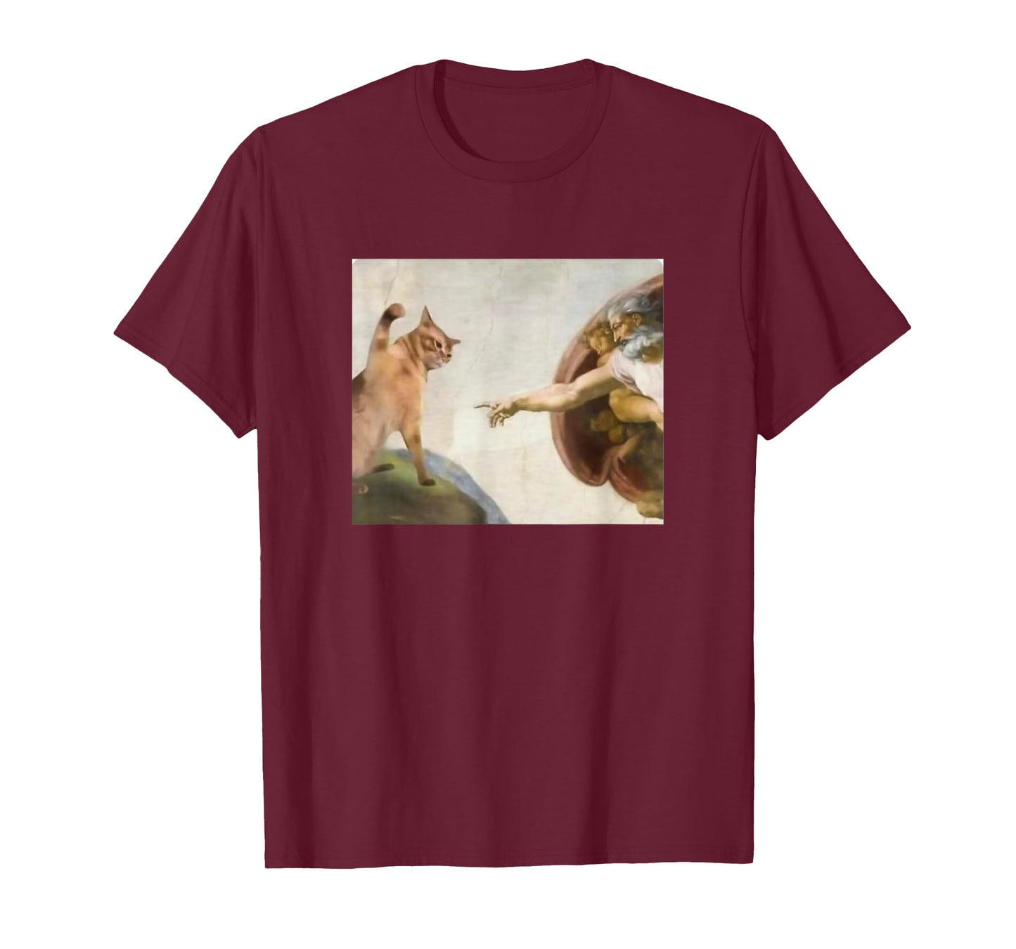 Funny Cat God Creation Of Cat Meme Jesus Christ Faith T-Shirt