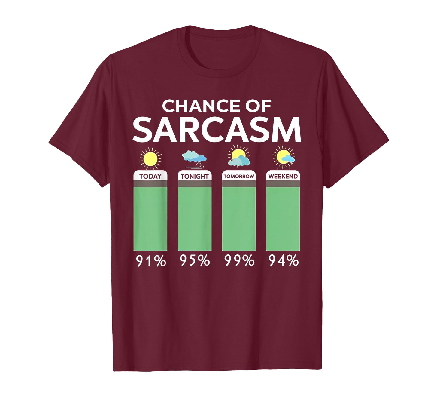Chance Of Sarcasm Weather T-Shirt