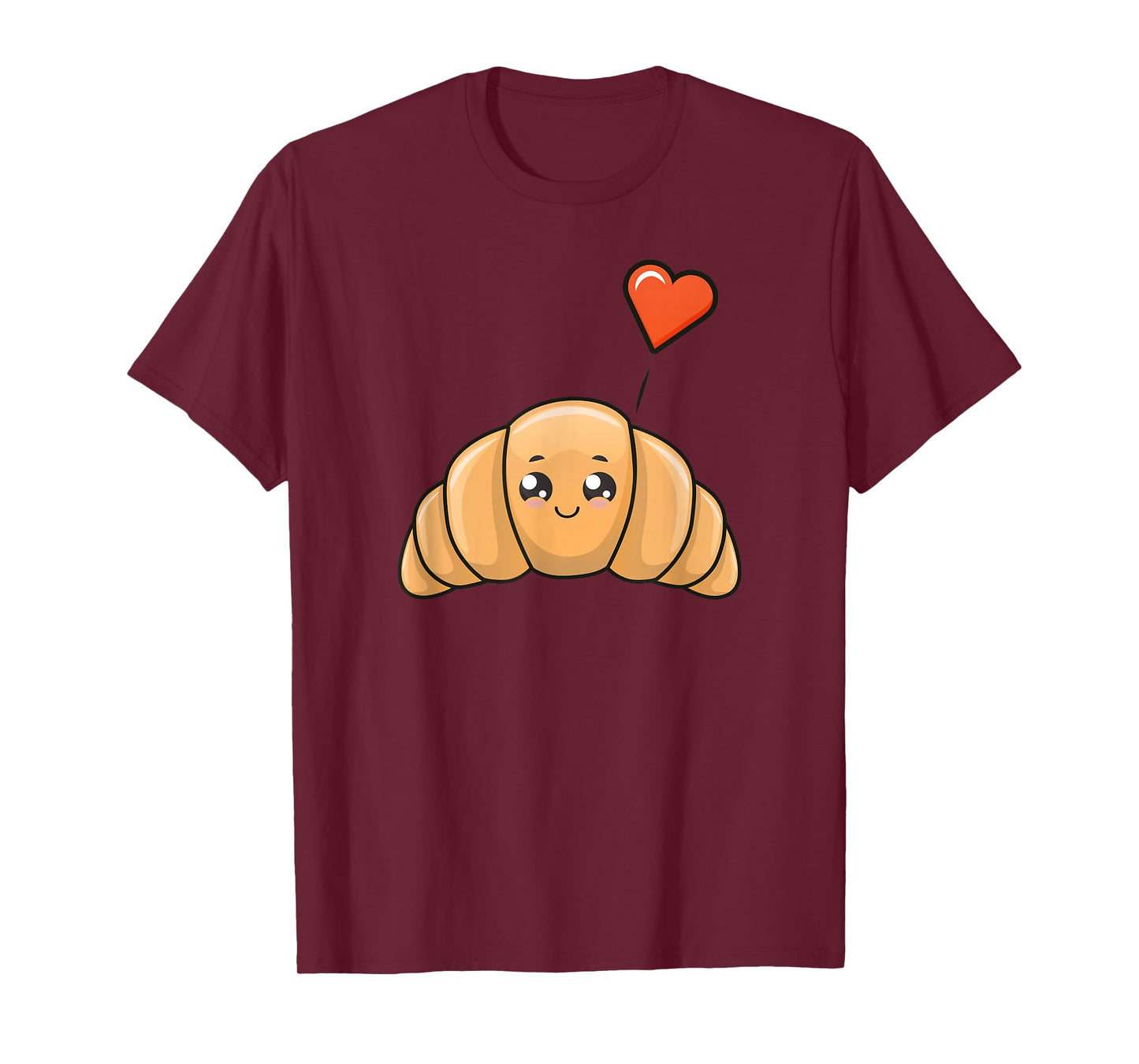 Cute Kawaii Illustration of Croissant T-Shirt